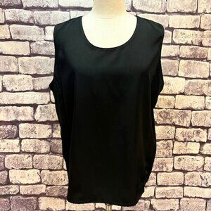 Investments Black Sleeveless Blouse Size 18